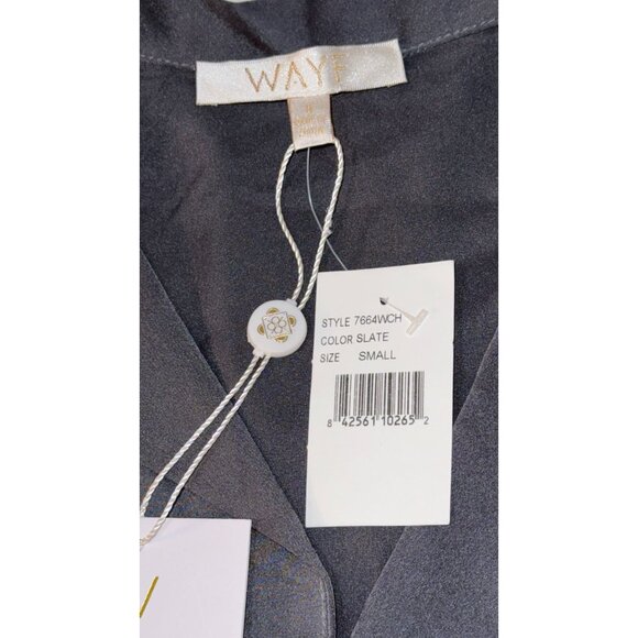 WAYF Womens Slate Button-Up Blouse Size S 100% Polyester - Picture 4 of 13